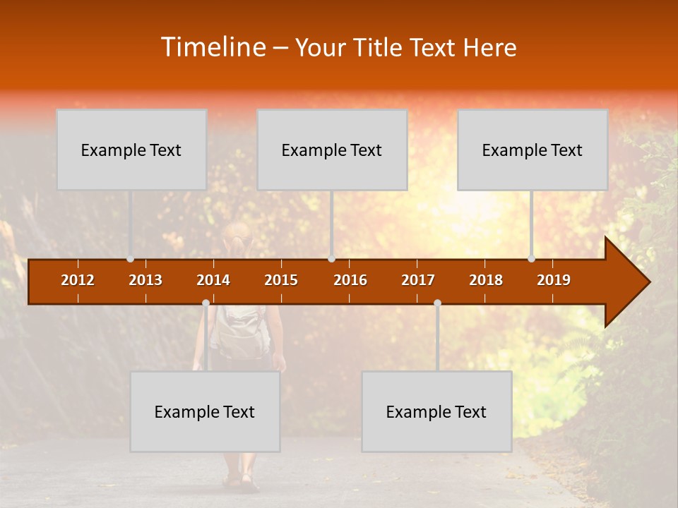 Woman Outside White PowerPoint Template