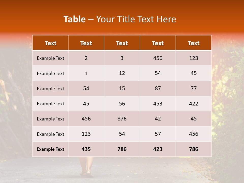 Woman Outside White PowerPoint Template