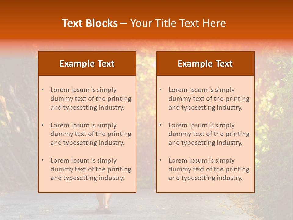 Woman Outside White PowerPoint Template