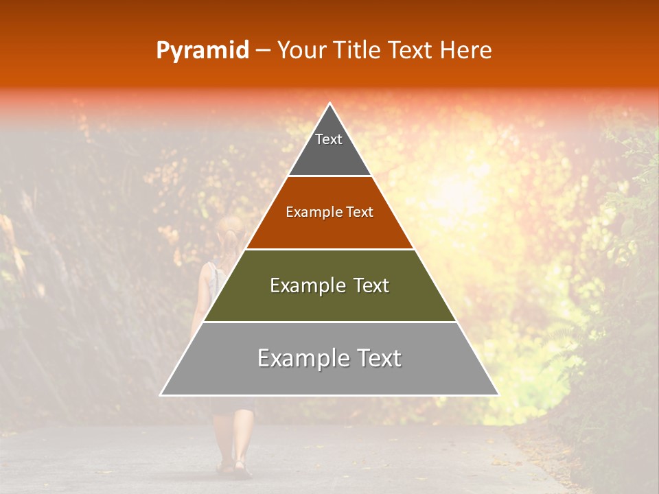 Woman Outside White PowerPoint Template