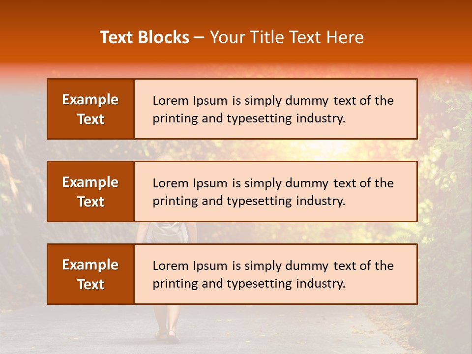 Woman Outside White PowerPoint Template