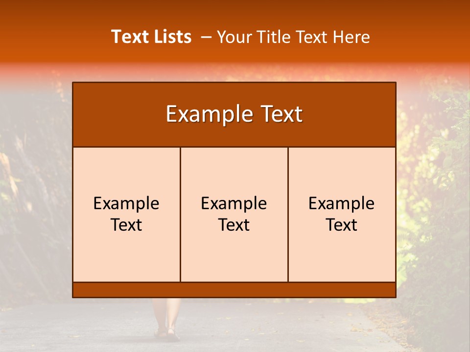 Woman Outside White PowerPoint Template