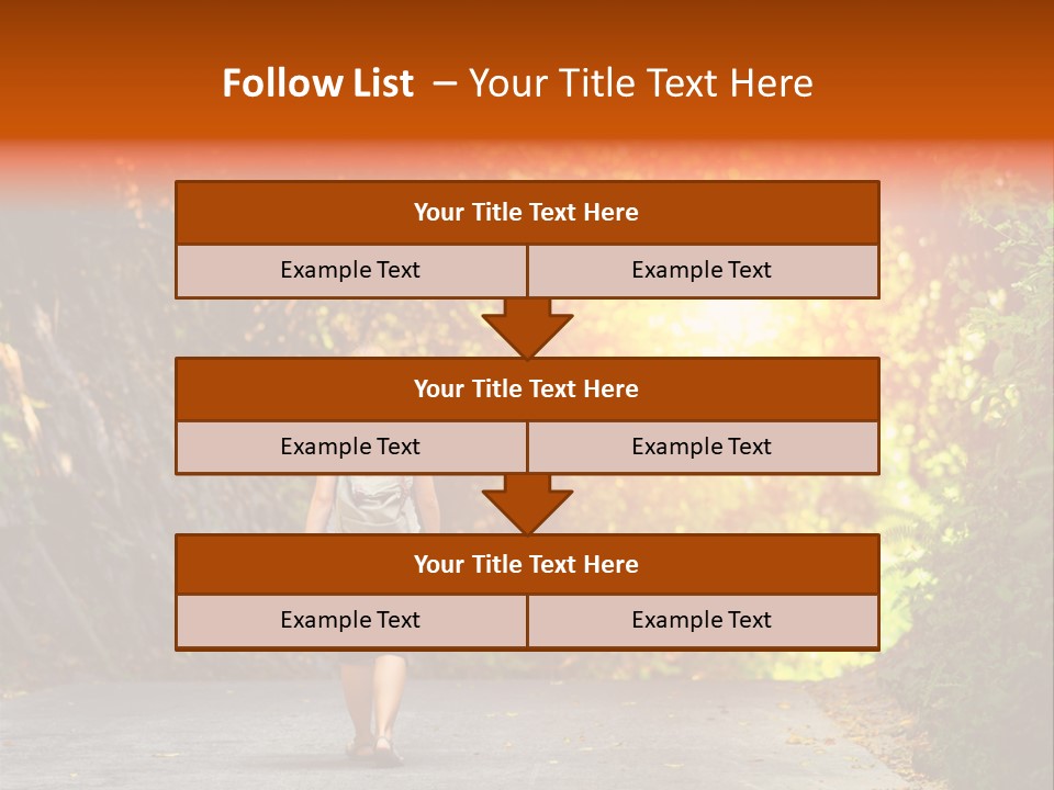 Woman Outside White PowerPoint Template