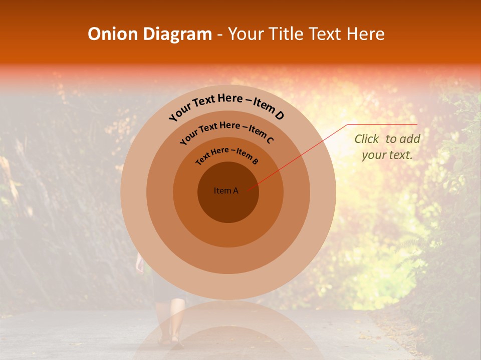 Woman Outside White PowerPoint Template