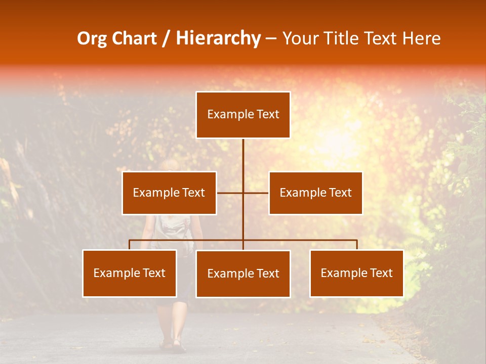 Woman Outside White PowerPoint Template