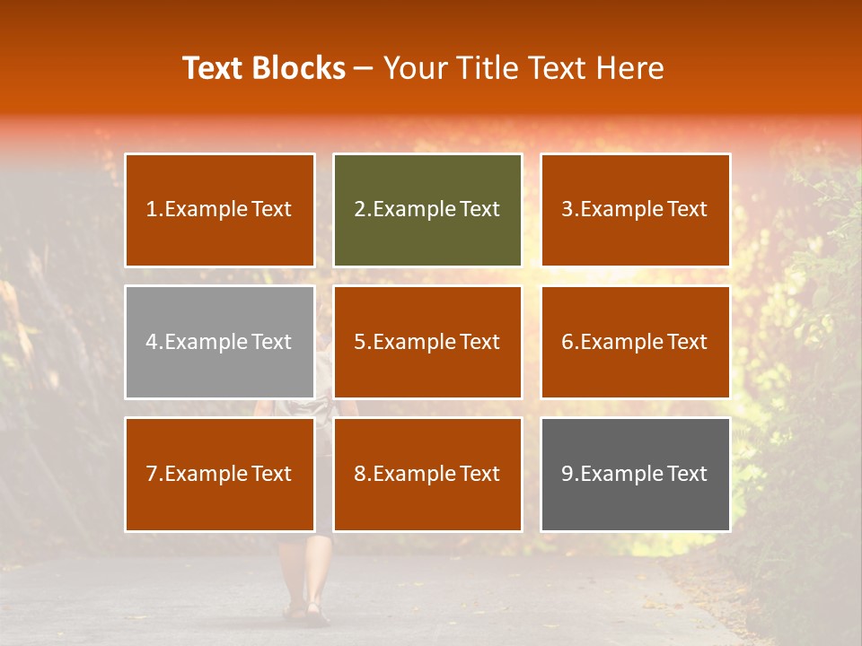 Woman Outside White PowerPoint Template