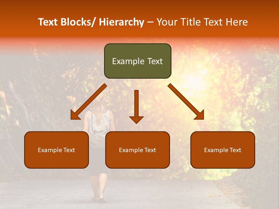 Woman Outside White PowerPoint Template