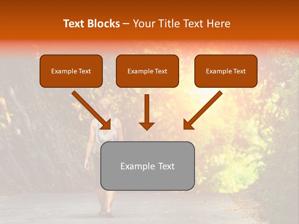 Woman Outside White PowerPoint Template