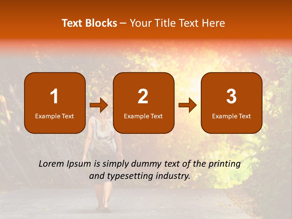 Woman Outside White PowerPoint Template