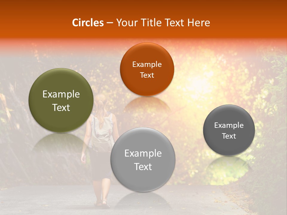 Woman Outside White PowerPoint Template