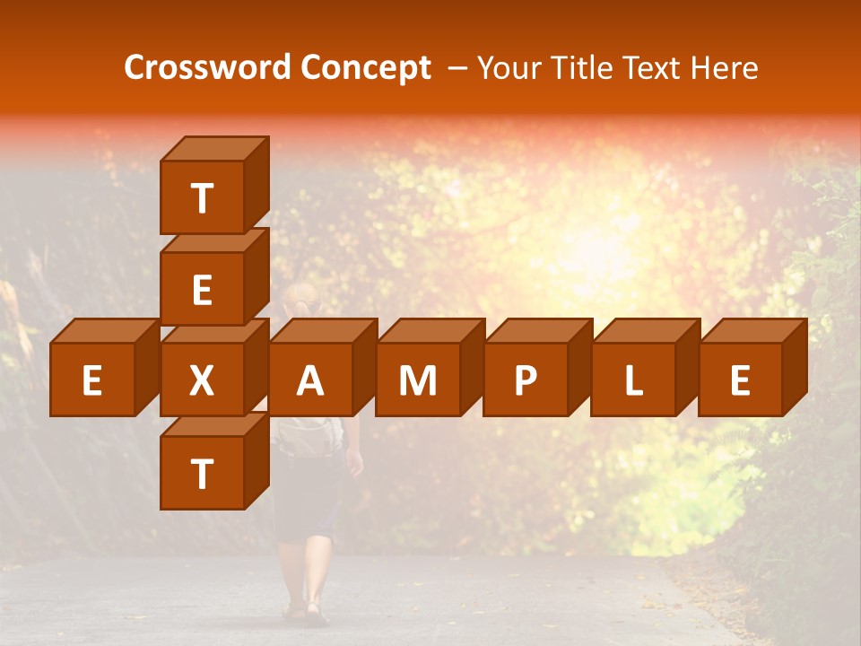 Woman Outside White PowerPoint Template