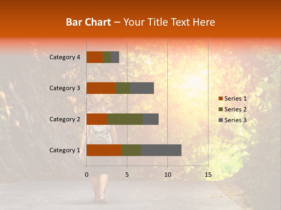 Woman Outside White PowerPoint Template