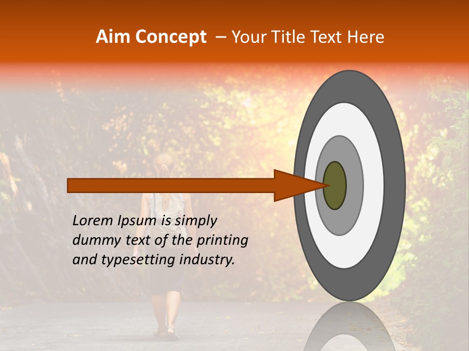 Woman Outside White PowerPoint Template