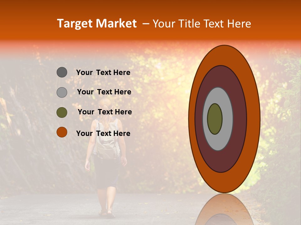 Woman Outside White PowerPoint Template