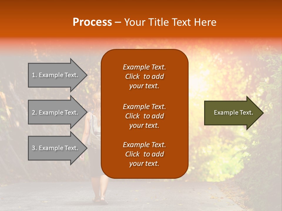 Woman Outside White PowerPoint Template