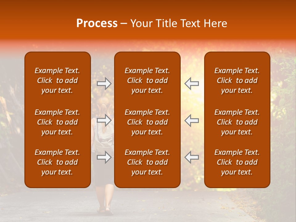 Woman Outside White PowerPoint Template