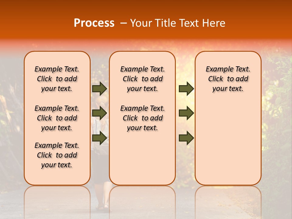 Woman Outside White PowerPoint Template