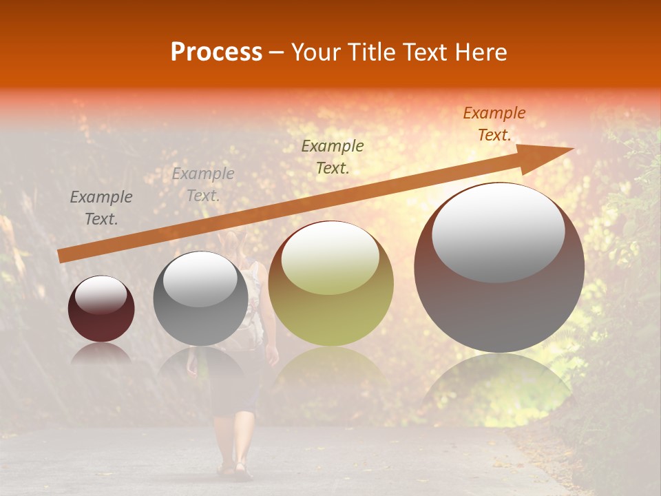 Woman Outside White PowerPoint Template