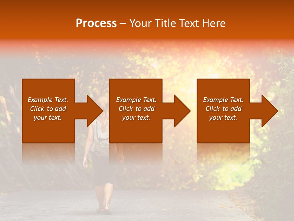 Woman Outside White PowerPoint Template