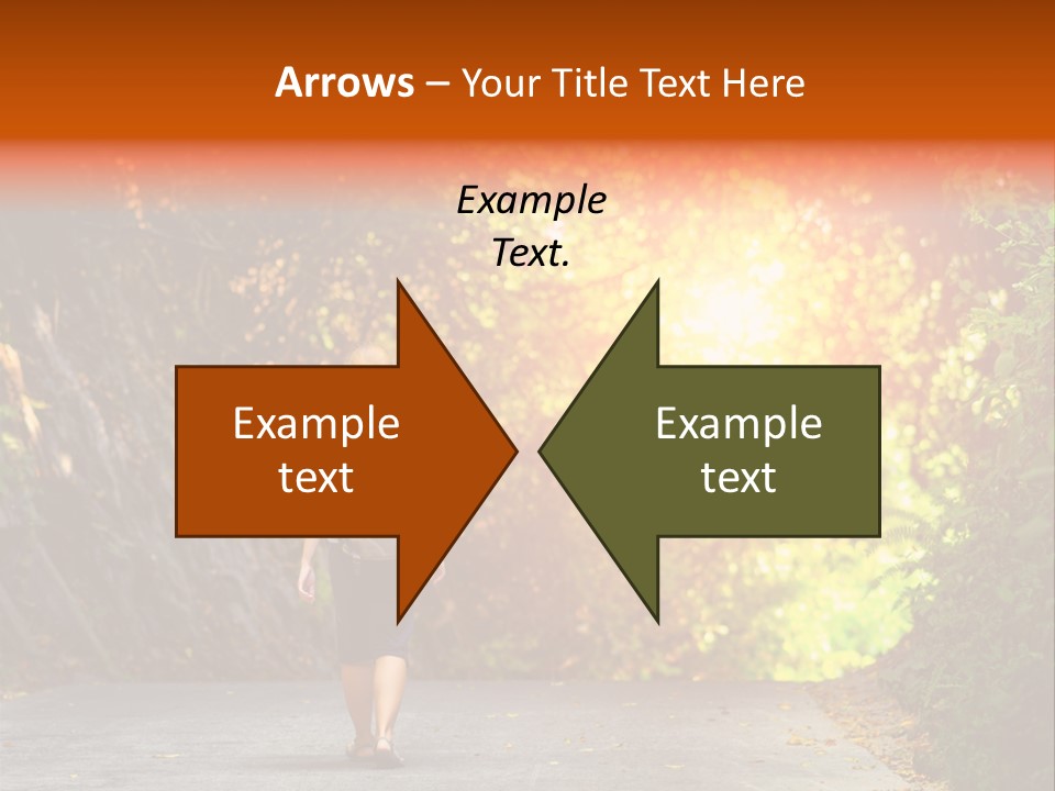 Woman Outside White PowerPoint Template