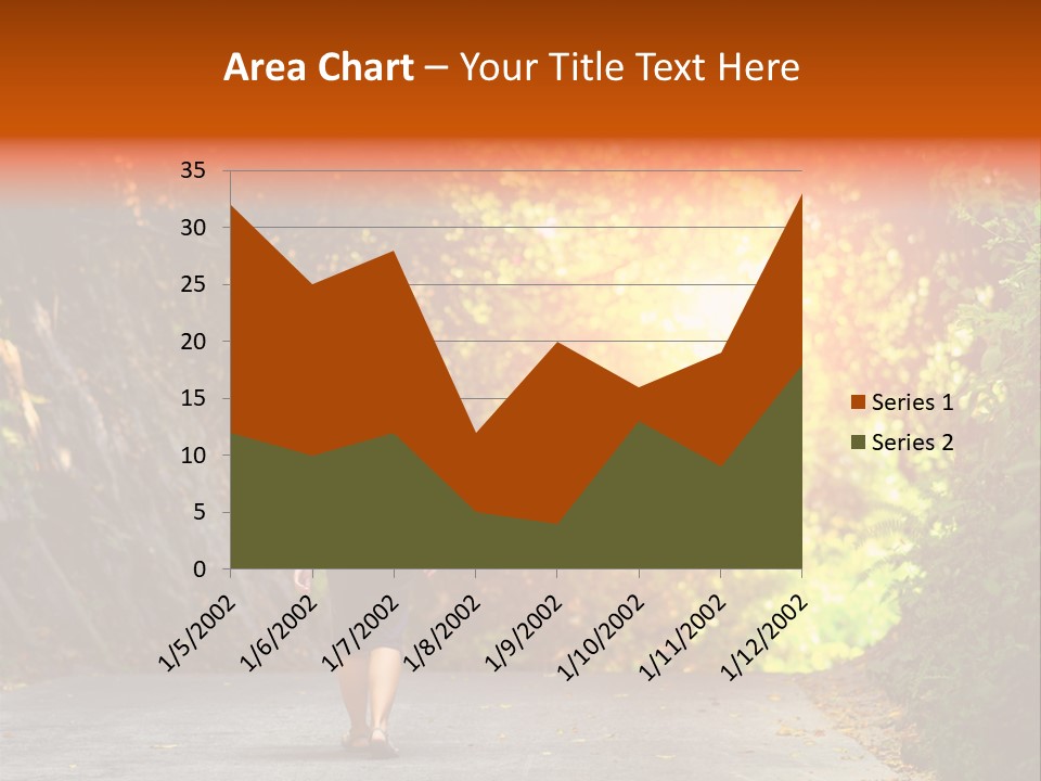 Woman Outside White PowerPoint Template