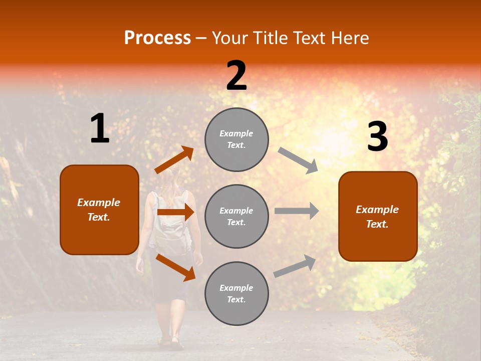 Woman Outside White PowerPoint Template