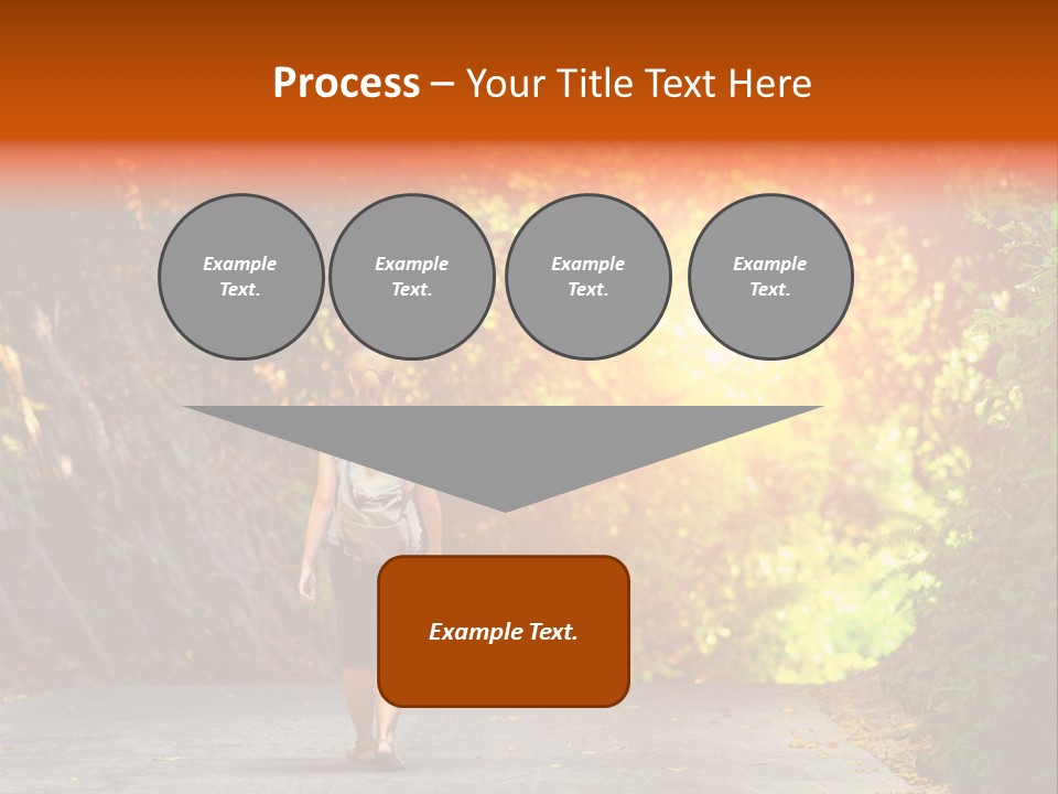 Woman Outside White PowerPoint Template