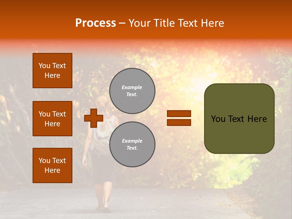 Woman Outside White PowerPoint Template