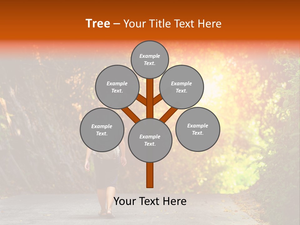 Woman Outside White PowerPoint Template