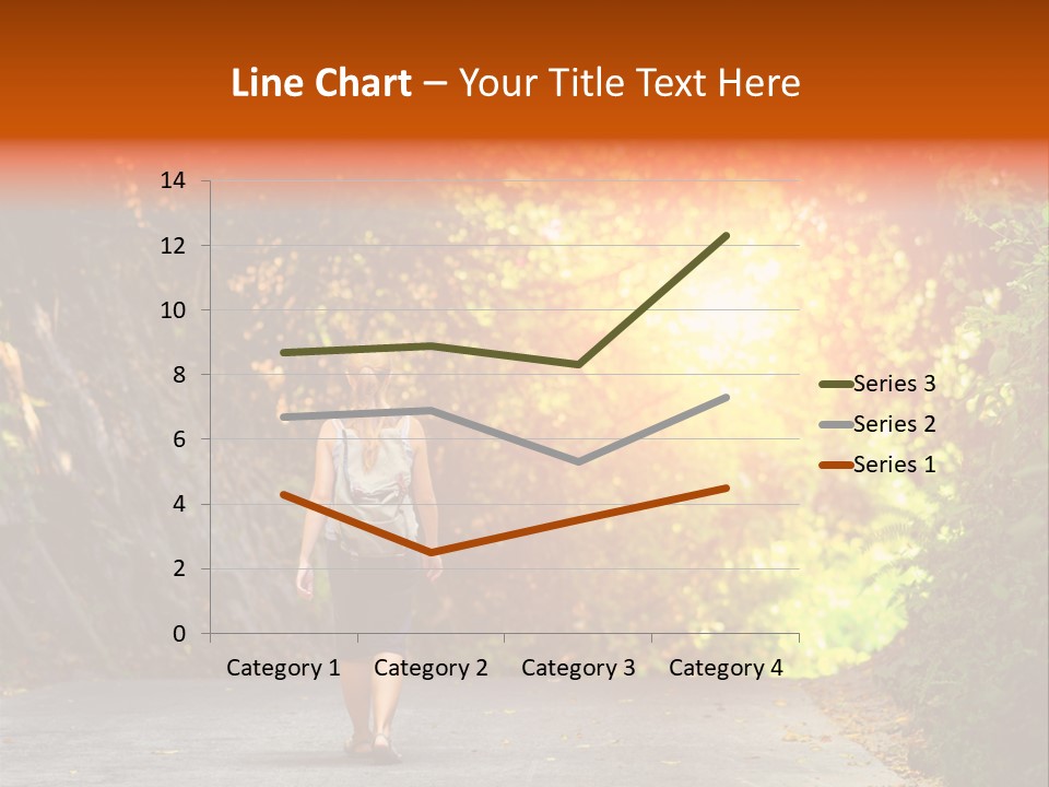 Woman Outside White PowerPoint Template