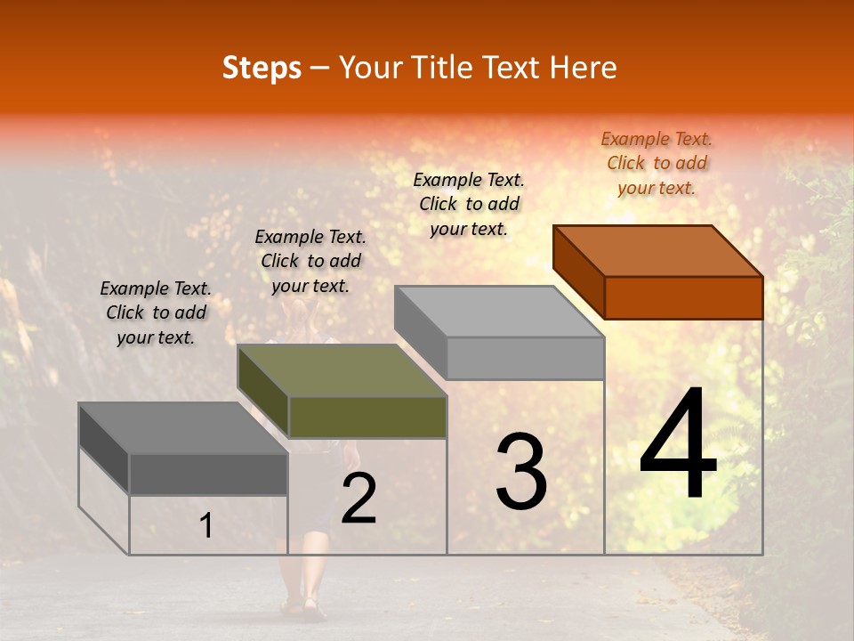 Woman Outside White PowerPoint Template