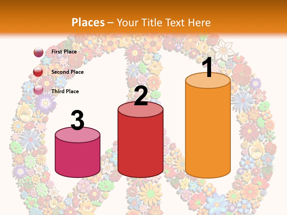 Circle Woodstock Peace And Love PowerPoint Template