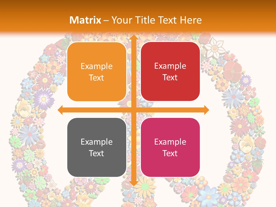 Circle Woodstock Peace And Love PowerPoint Template