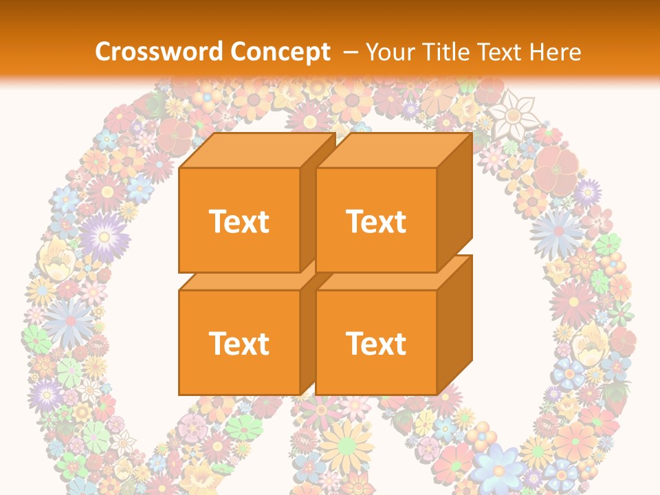 Circle Woodstock Peace And Love PowerPoint Template