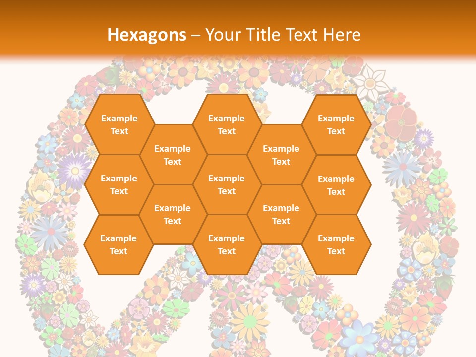 Circle Woodstock Peace And Love PowerPoint Template