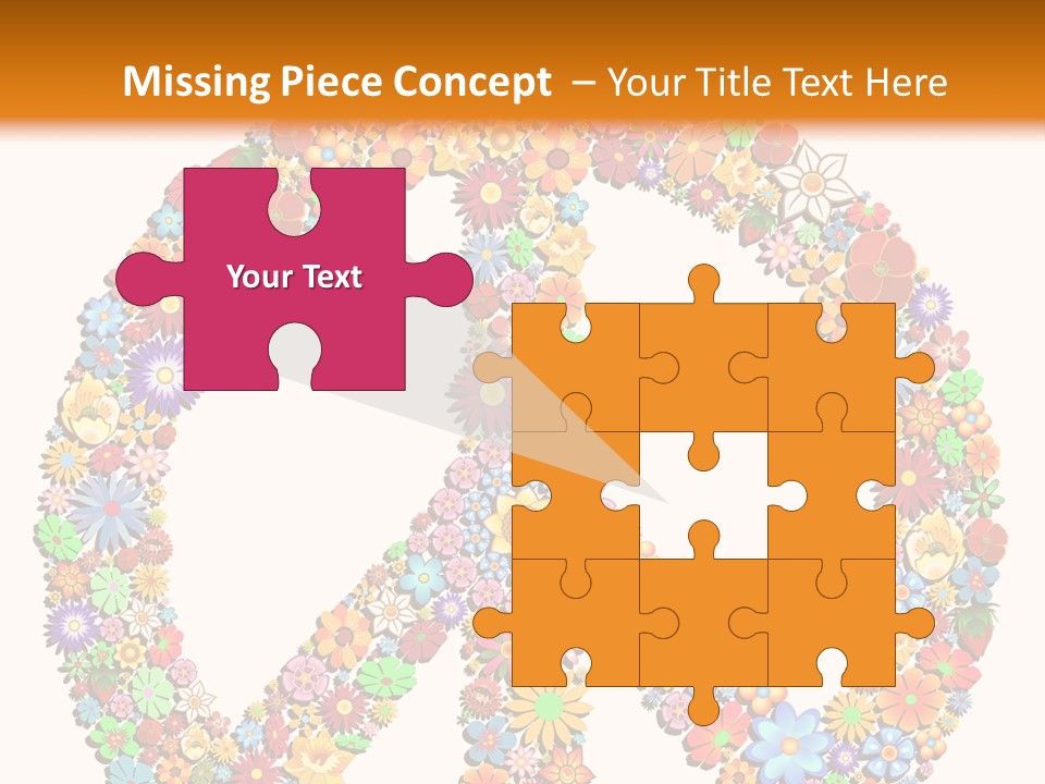 Circle Woodstock Peace And Love PowerPoint Template