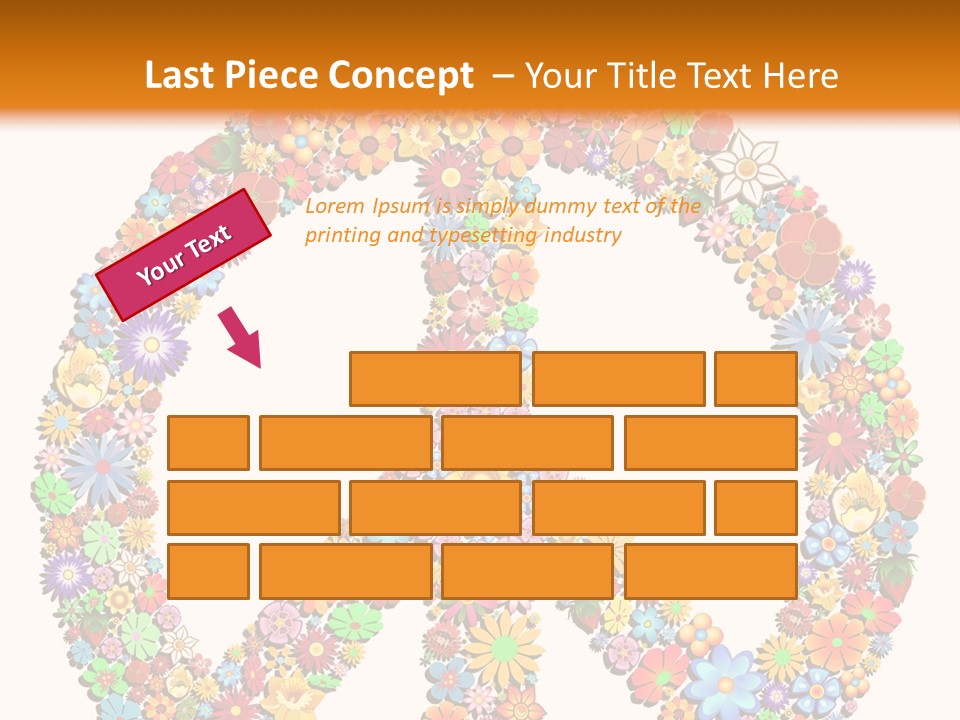 Circle Woodstock Peace And Love PowerPoint Template