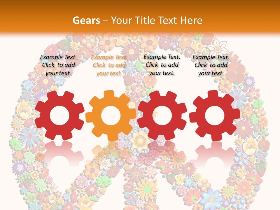 Circle Woodstock Peace And Love PowerPoint Template