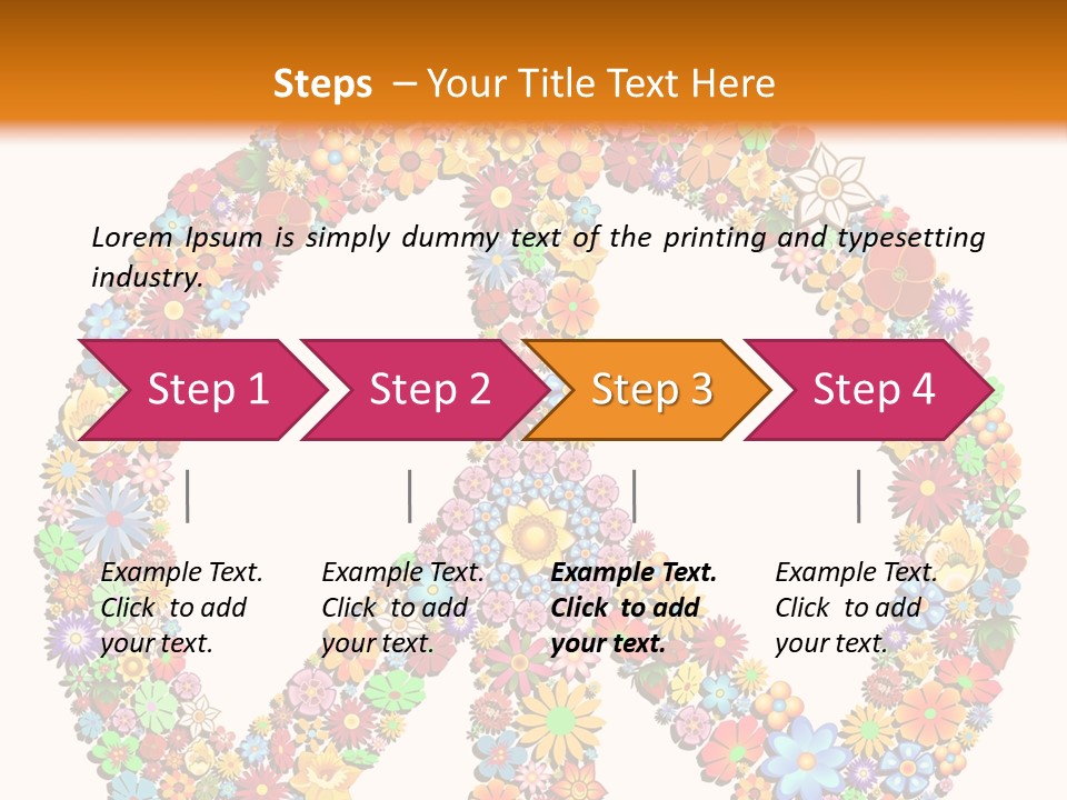 Circle Woodstock Peace And Love PowerPoint Template
