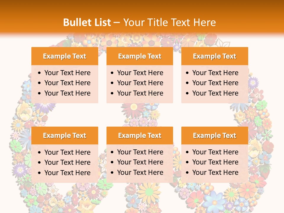 Circle Woodstock Peace And Love PowerPoint Template