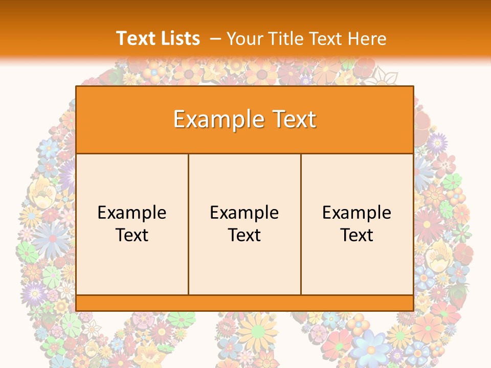 Circle Woodstock Peace And Love PowerPoint Template