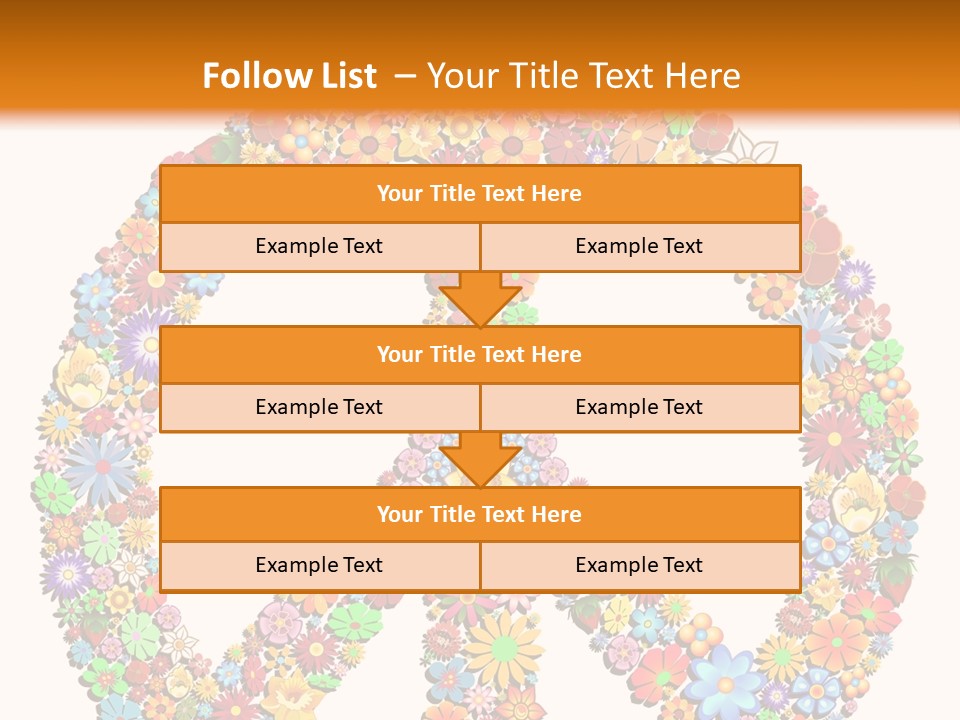 Circle Woodstock Peace And Love PowerPoint Template