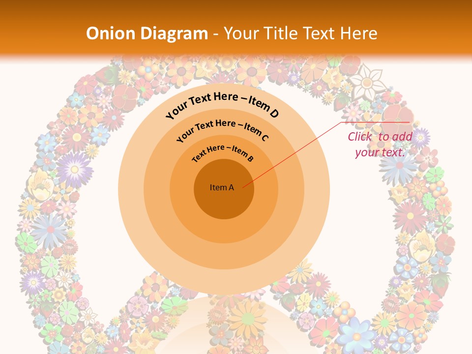 Circle Woodstock Peace And Love PowerPoint Template