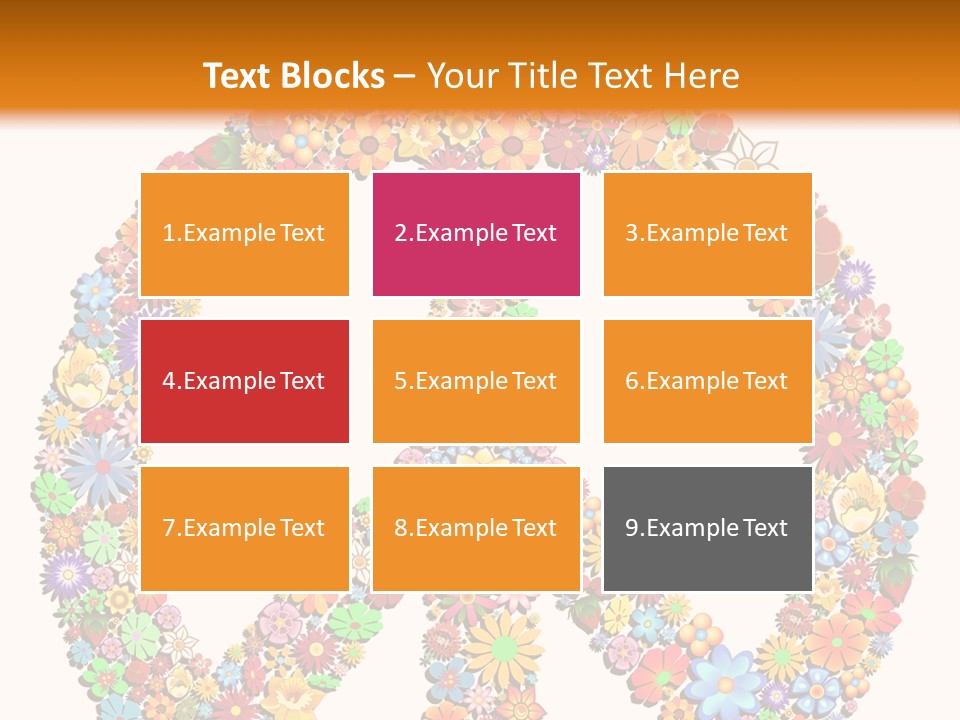 Circle Woodstock Peace And Love PowerPoint Template