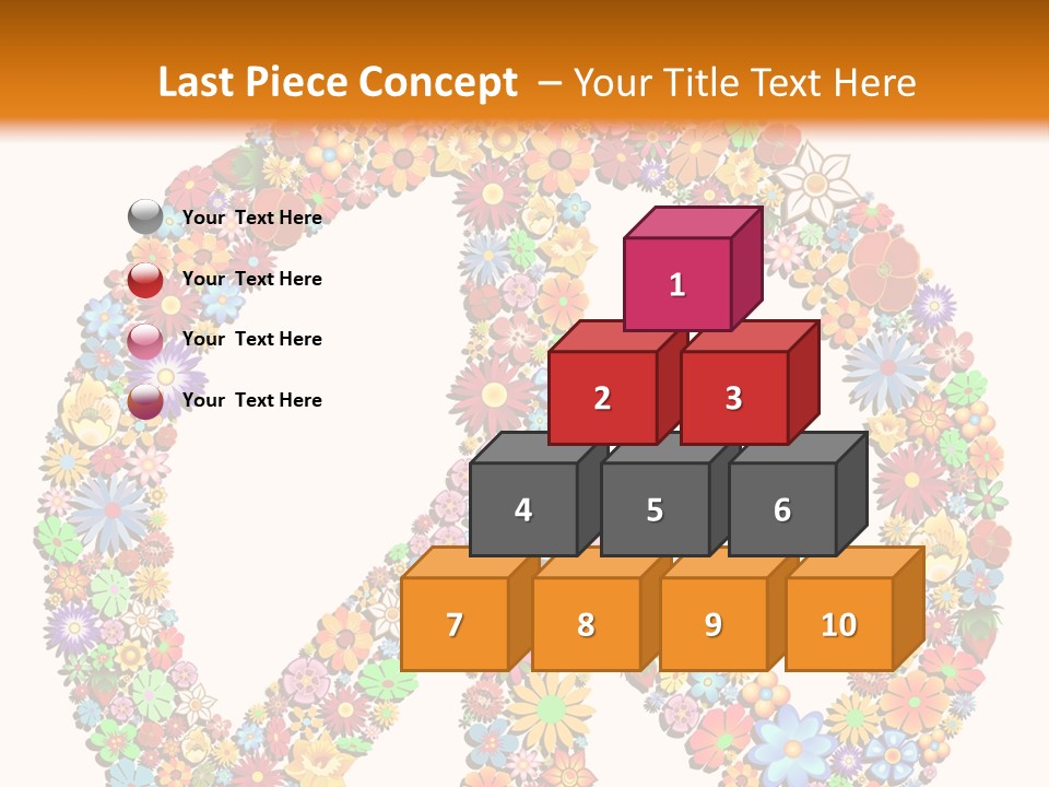 Circle Woodstock Peace And Love PowerPoint Template