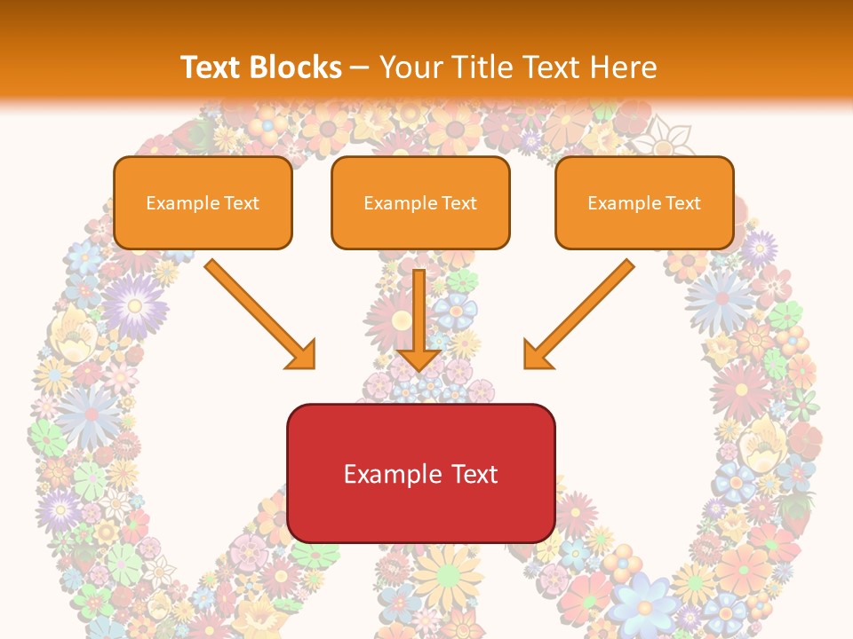 Circle Woodstock Peace And Love PowerPoint Template