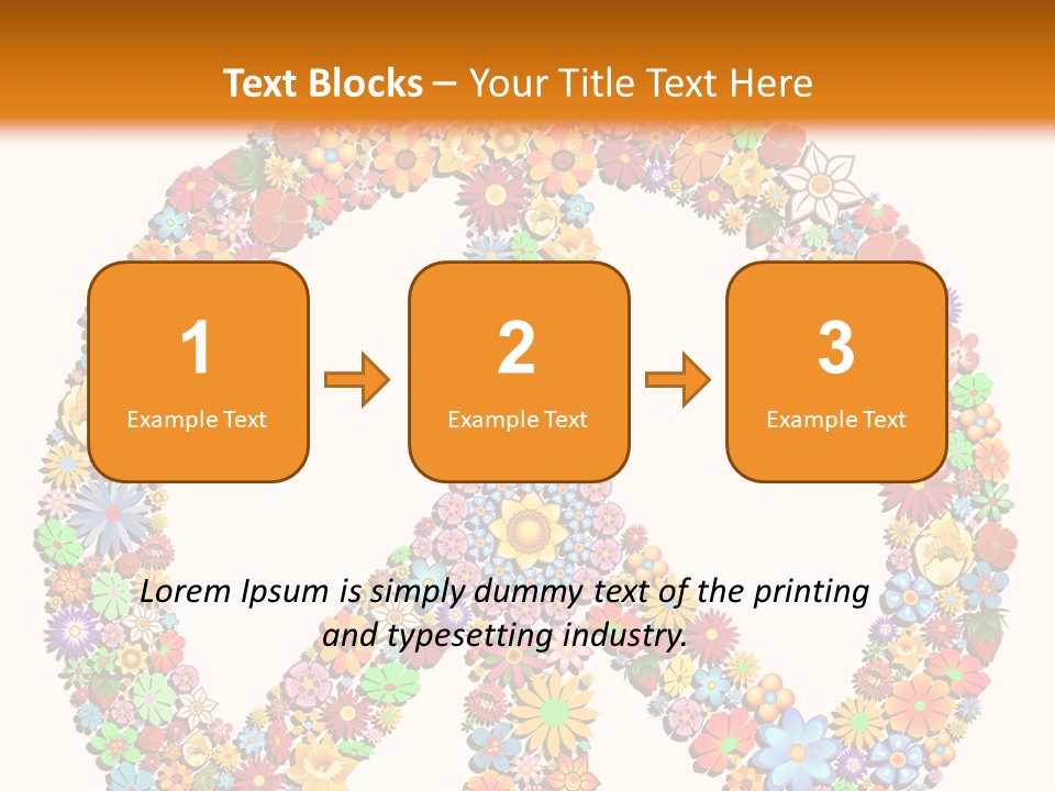 Circle Woodstock Peace And Love PowerPoint Template