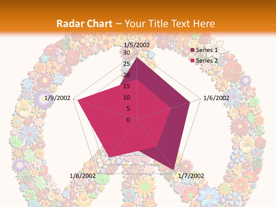 Circle Woodstock Peace And Love PowerPoint Template