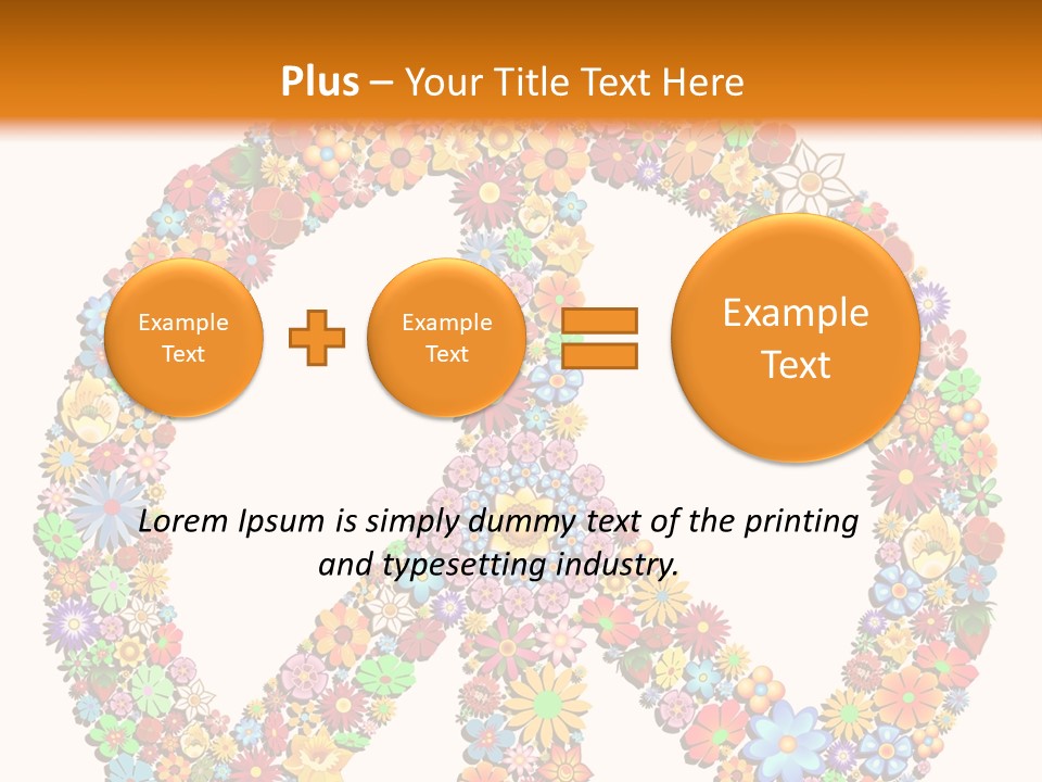 Circle Woodstock Peace And Love PowerPoint Template