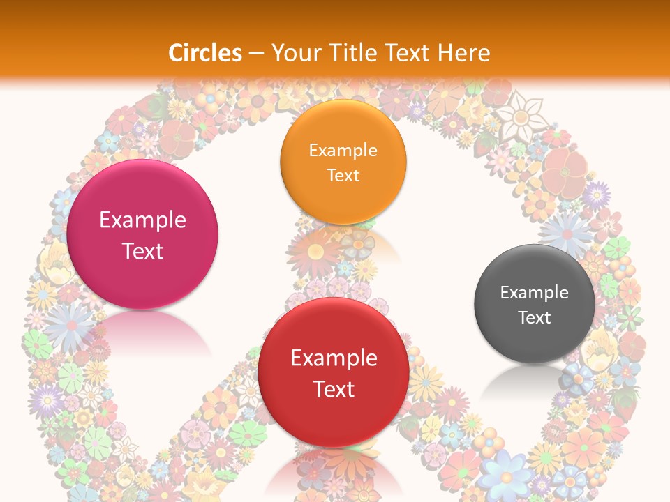 Circle Woodstock Peace And Love PowerPoint Template